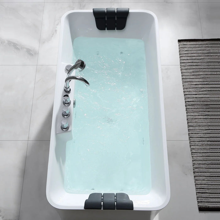 Empava 59 in. Whirlpool Freestanding Acrylic Bathtub