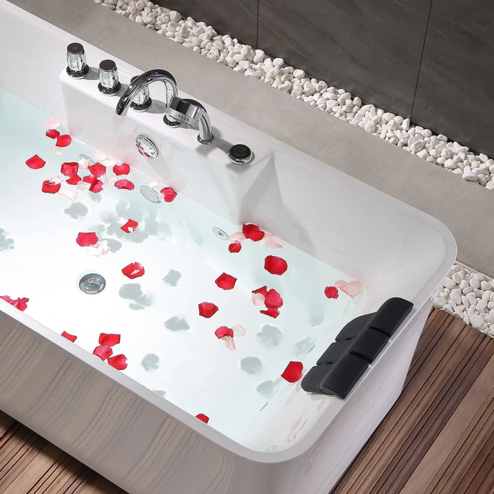 Empava 59 in. Whirlpool Freestanding Acrylic Bathtub