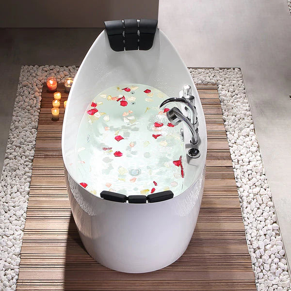 Empava 67 in. Whirlpool Freestanding Acrylic Bathtub