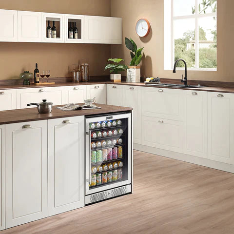 Empava 24 Inch Freestanding & Built-in Beverage Fridge