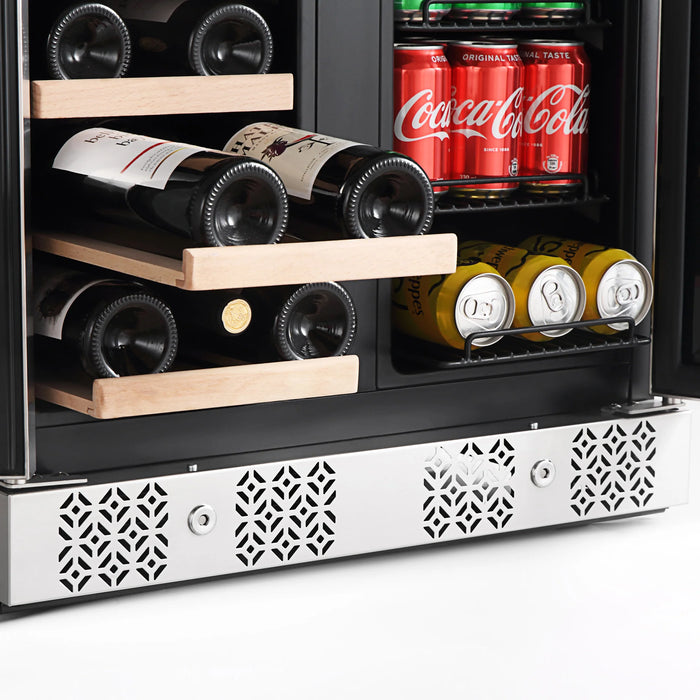 Empava 24" Dual Zone Wine Cooler & Beverage Fridge