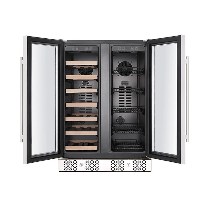 Empava 24" Dual Zone Wine Cooler & Beverage Fridge