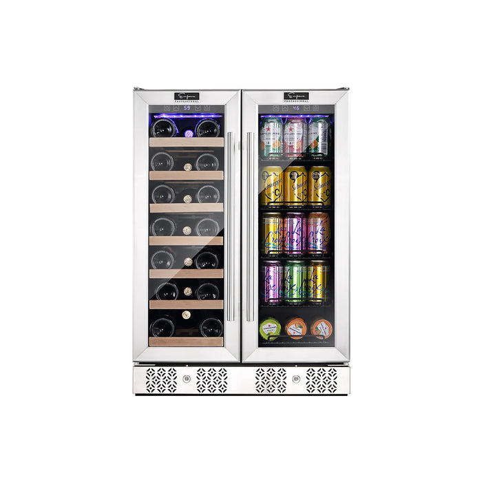 Empava 24" Dual Zone Wine Cooler & Beverage Fridge