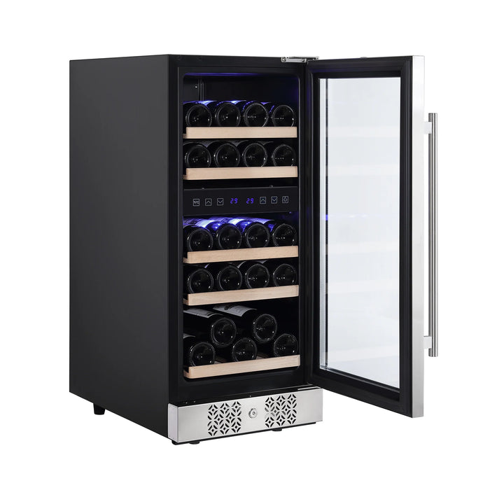 Empava 15 Inch Dual Zone Wine Cooler Wine Fridge