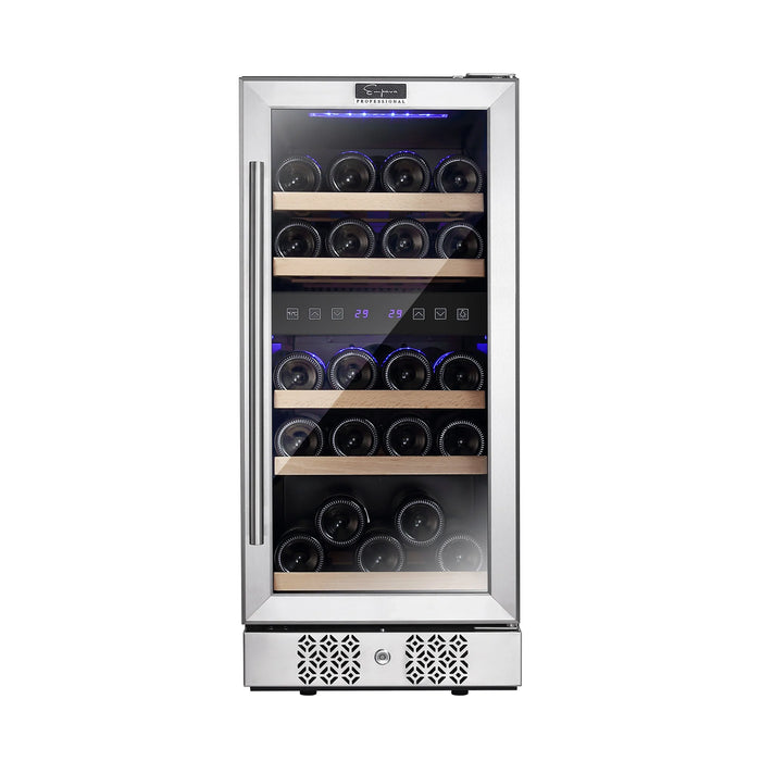 Empava 15 Inch Dual Zone Wine Cooler Wine Fridge