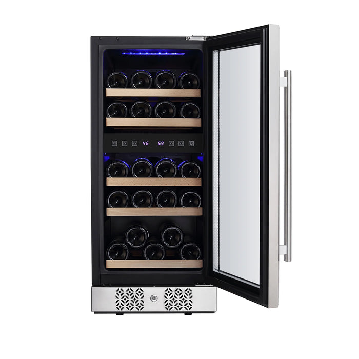 Empava 15 Inch Dual Zone Wine Cooler Wine Fridge