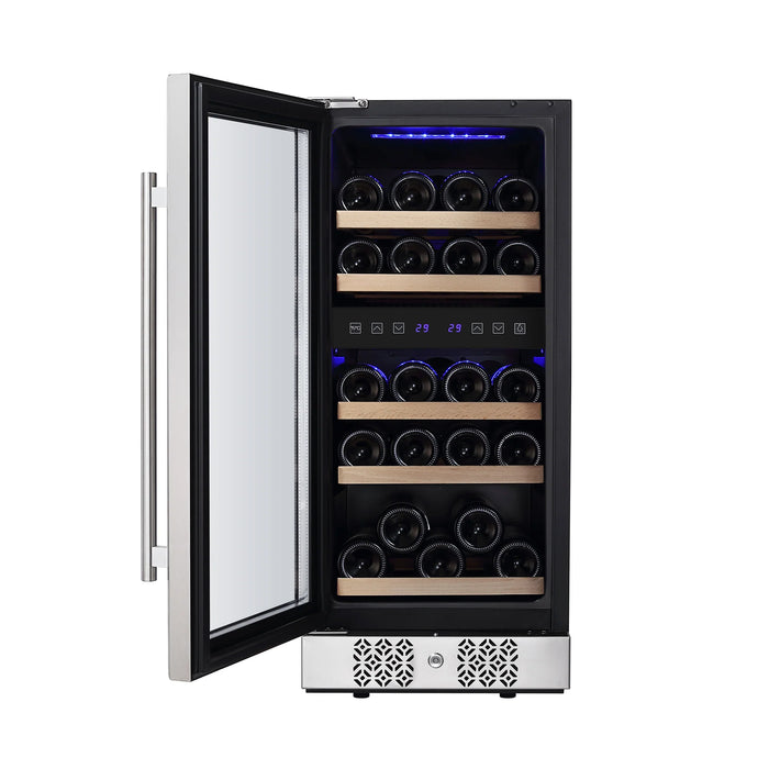 Empava 15 Inch Dual Zone Wine Cooler Wine Fridge