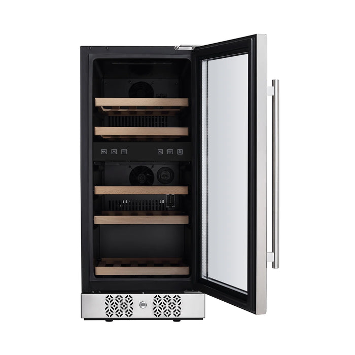 Empava 15 Inch Dual Zone Wine Cooler Wine Fridge