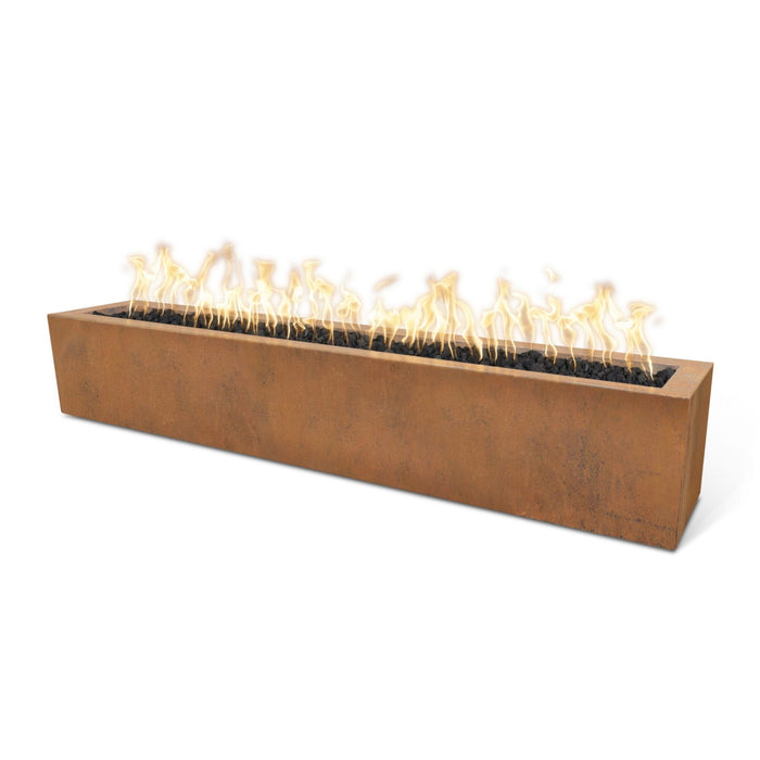 The Outdoor Plus Rectangular Eaves Fire Pit - Corten Steel