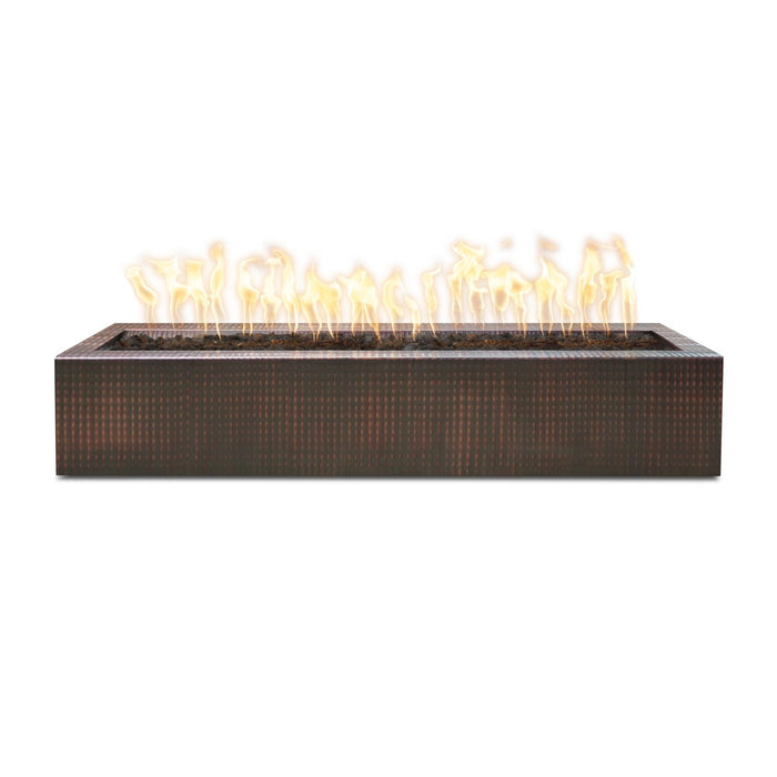 The Outdoor Plus Rectangular Eaves Fire Pit - Hammered Copper