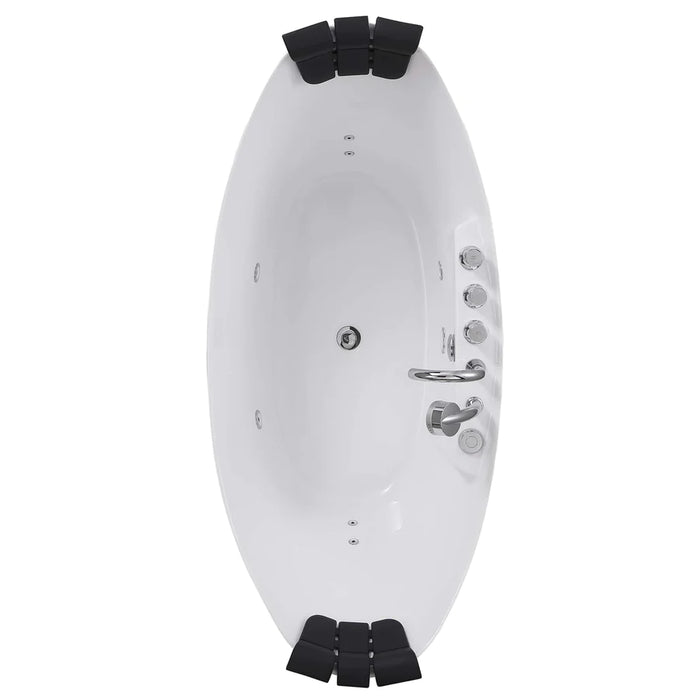 Empava 59 in. Whirlpool Freestanding Acrylic Bathtub