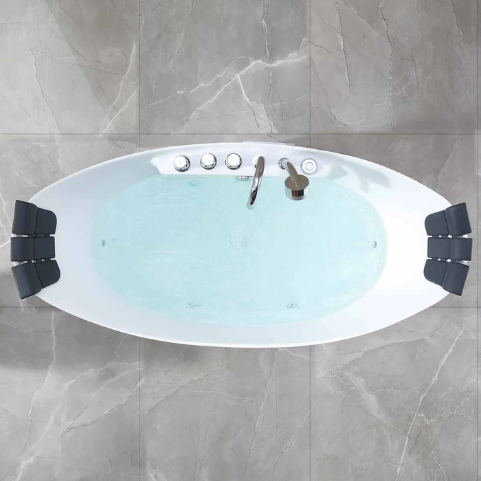 Empava 59 in. Whirlpool Freestanding Acrylic Bathtub