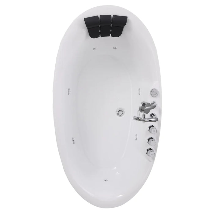 Empava 59 in. Whirlpool Freestanding Acrylic Bathtub