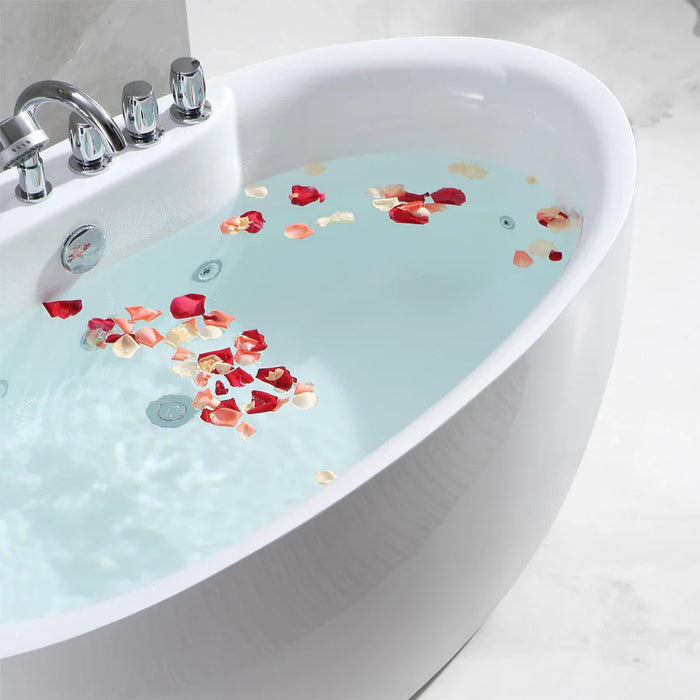 Empava 59 in. Whirlpool Freestanding Acrylic Bathtub