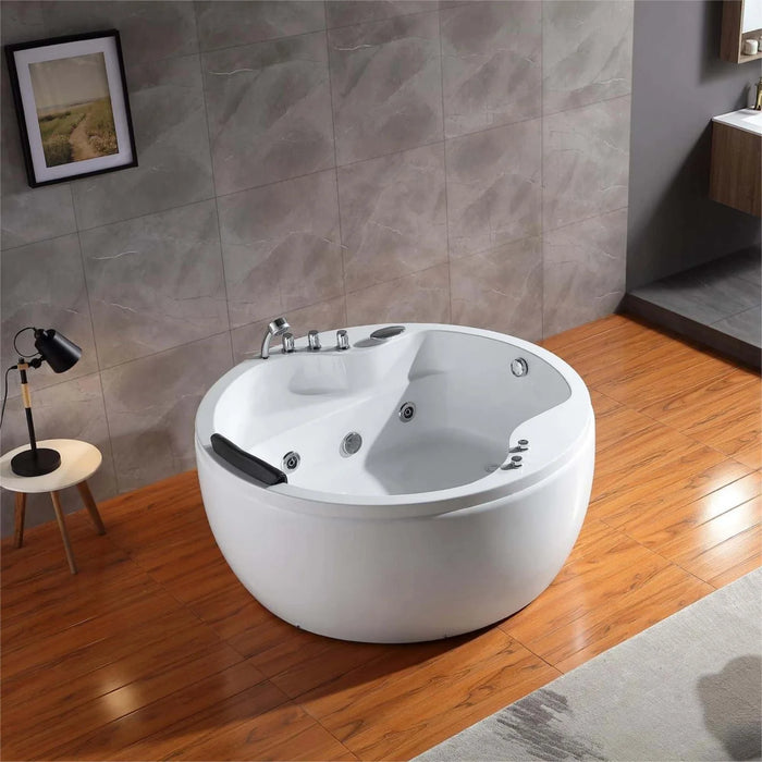 Empava 59 in. Round Whirlpool Bathtub