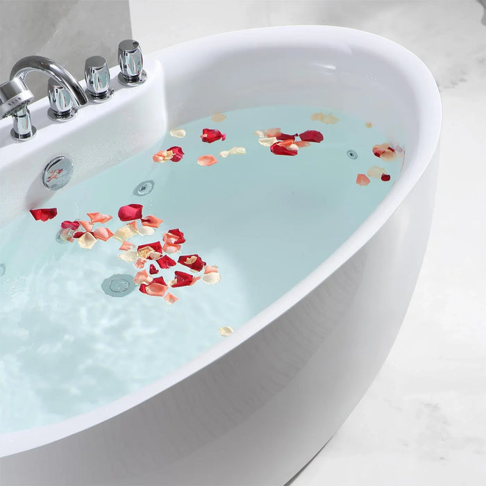 Empava 67 in. Whirlpool Freestanding Acrylic Bathtub