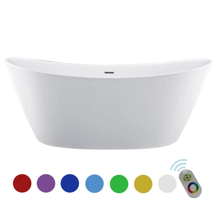 Empava 67 in. Freestanding Soaking Bathtub with Lighted