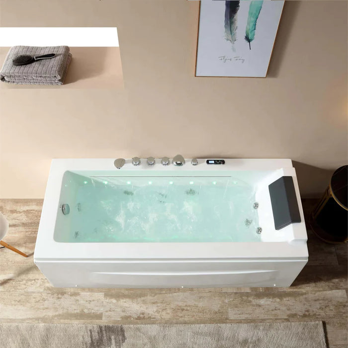 Empava 67 in. Whirlpool Rectangular Bathtub