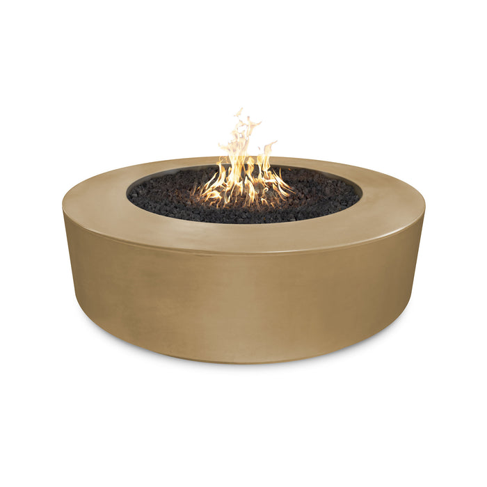 The Outdoor Plus 46" Round Florence 20" Tall Fire Pit - GFRC Concrete - Natural Gas