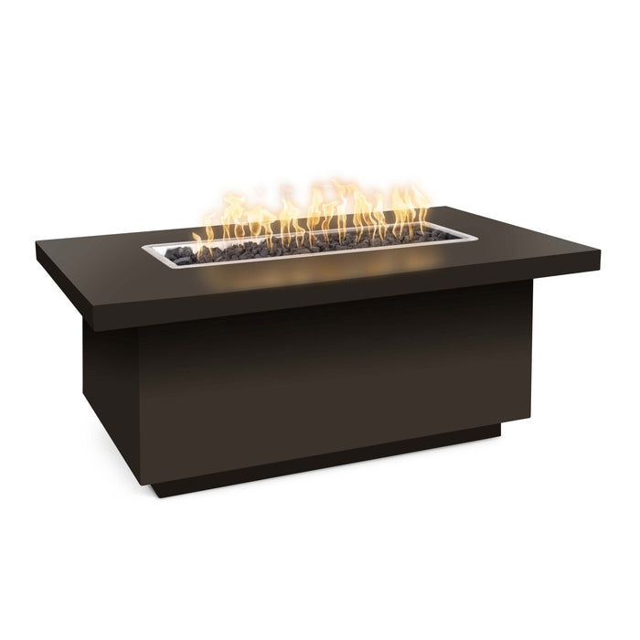 The Outdoor Plus 84" Rectangular Fremont 24" Tall Fire Table - Powder Coated Metal