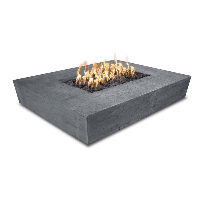 The Outdoor Plus 58" Rectangular Heiko Fire Pit - GFRC Concrete - Natural Gas