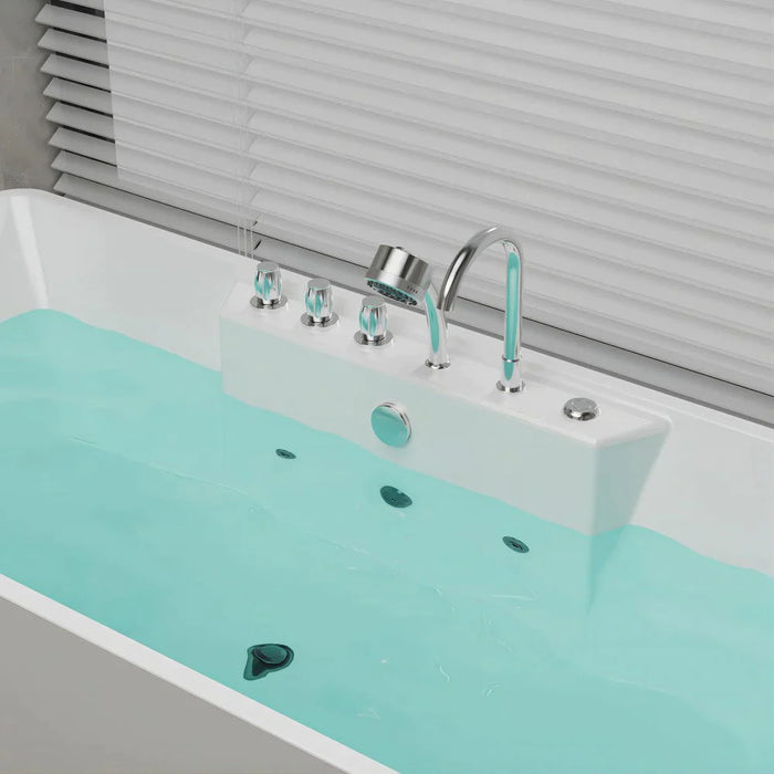 Empava 59 in. Whirlpool Freestanding Acrylic Bathtub