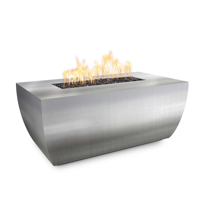 The Outdoor Plus 72" Rectangular Linear Avalon 24" Tall Fire Pit - Powder Coated Metal