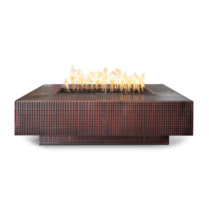 The Outdoor Plus Rectangular Linear Cabo Fire Pit - Hammered Copper