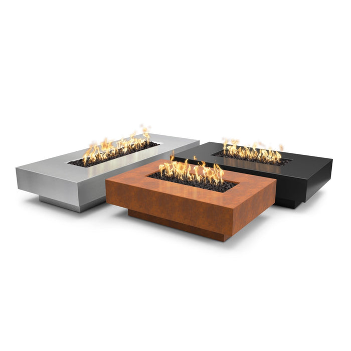 The Outdoor Plus Rectangular Linear Cabo Fire Pit - Stainless Steel