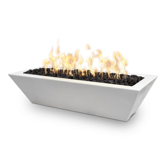 The Outdoor Plus Rectangular Linear Maya Fire Bowl - GFRC Concrete