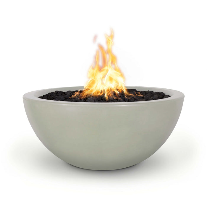 The Outdoor Plus 30" Round Luna Fire Pit - GFRC Concrete - Natural Gas