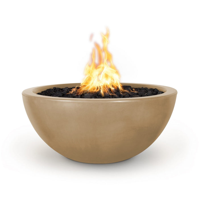 The Outdoor Plus 38" Round Luna Fire Pit - GFRC Concrete - Natural Gas