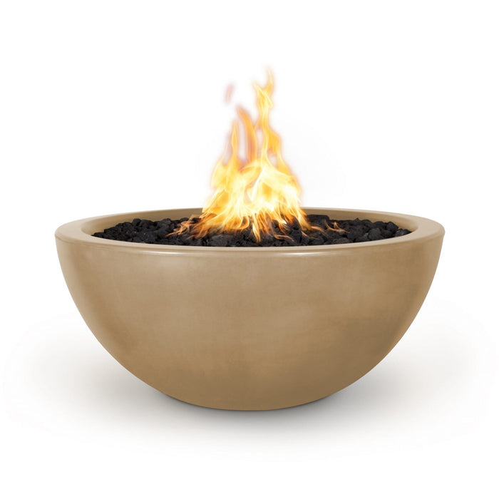 The Outdoor Plus 30" Round Luna Fire Pit - GFRC Concrete - Liquid Propane