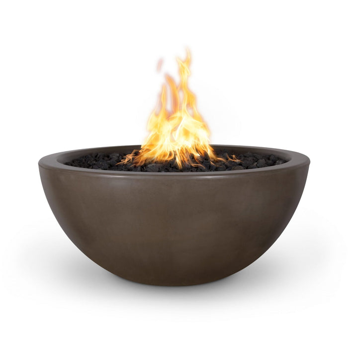 The Outdoor Plus 30" Round Luna Fire Pit - GFRC Concrete - Liquid Propane