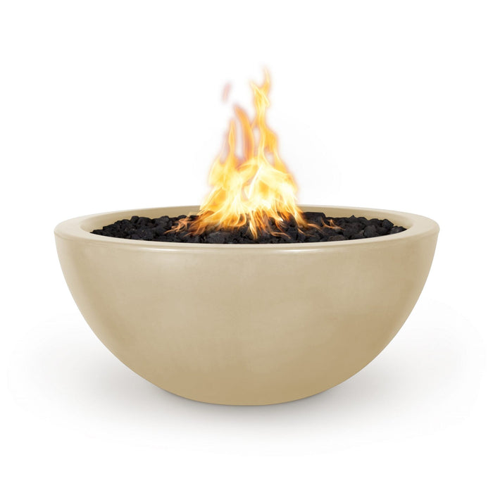 The Outdoor Plus 38" Round Luna Fire Pit - GFRC Concrete - Natural Gas