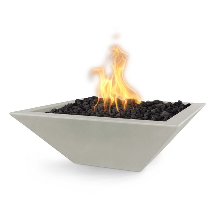 The Outdoor Plus Square Maya Fire Bowl - GFRC Concrete