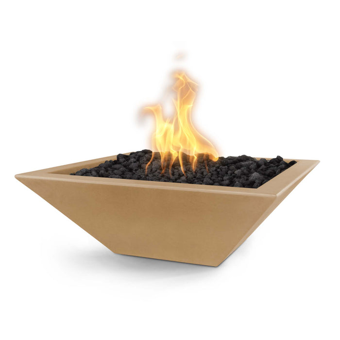 The Outdoor Plus Square Maya Fire Bowl - GFRC Concrete