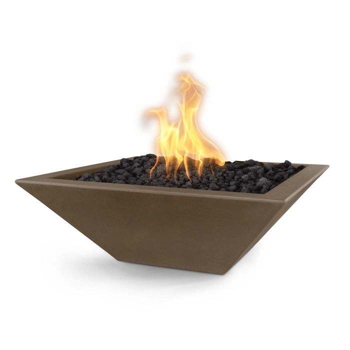 The Outdoor Plus Square Maya Fire Bowl - GFRC Concrete