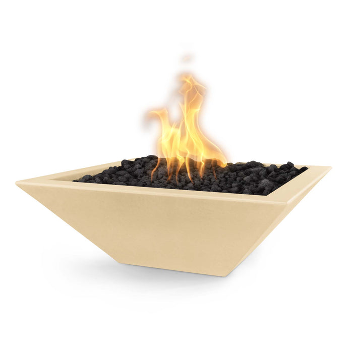 The Outdoor Plus Square Maya Fire Bowl - GFRC Concrete