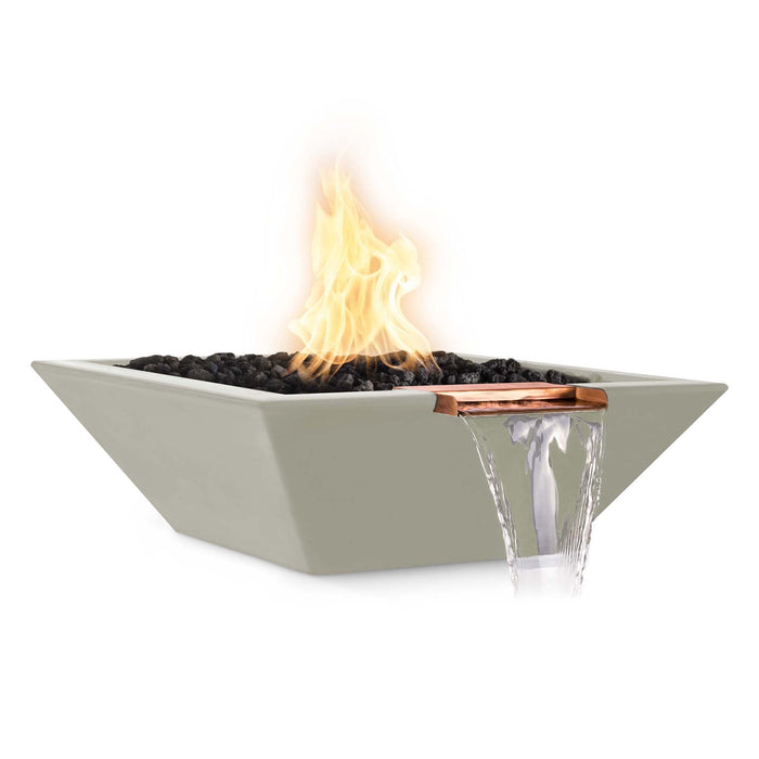 The Outdoor Plus 30" Maya Fire & Water Bowl - GFRC Concrete