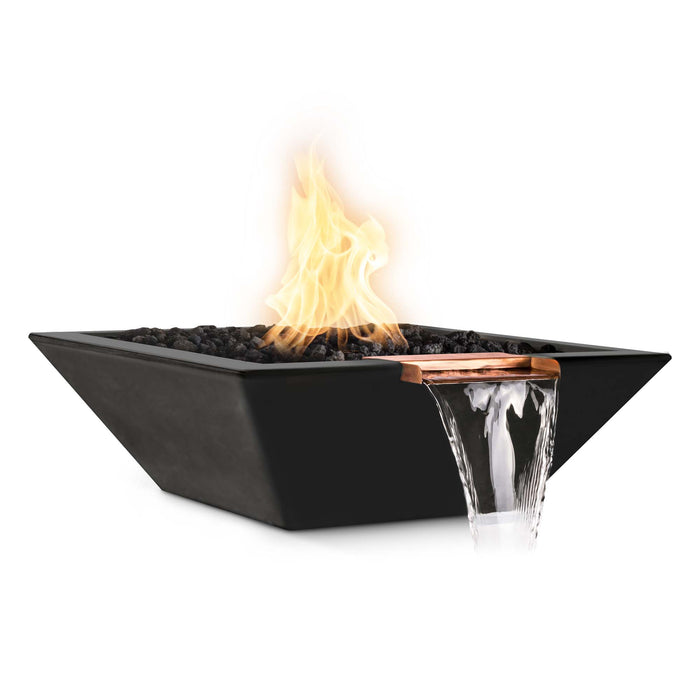 The Outdoor Plus 24" Maya Fire & Water Bowl - GFRC Concrete