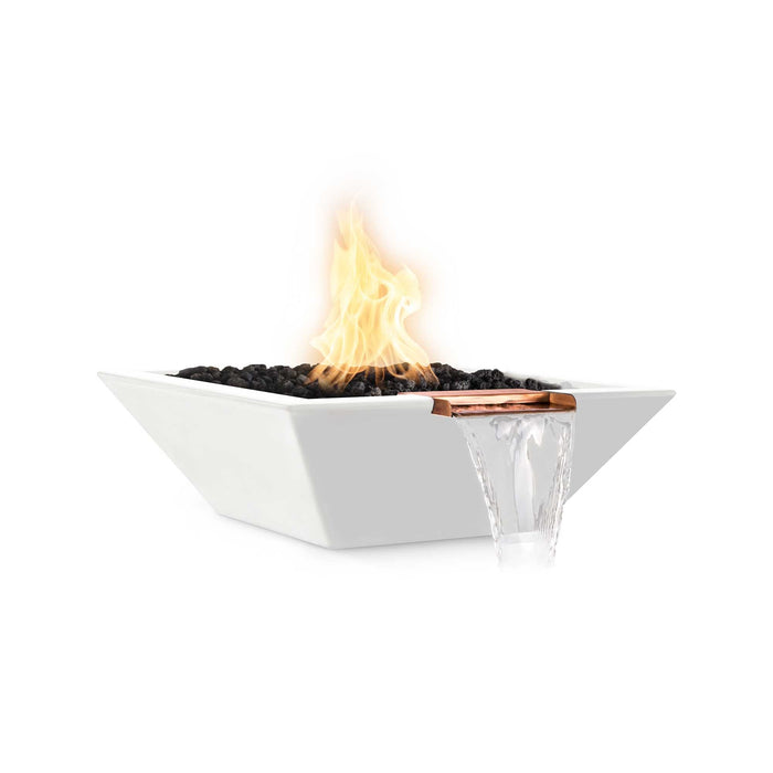 The Outdoor Plus 30" Maya Fire & Water Bowl - GFRC Concrete