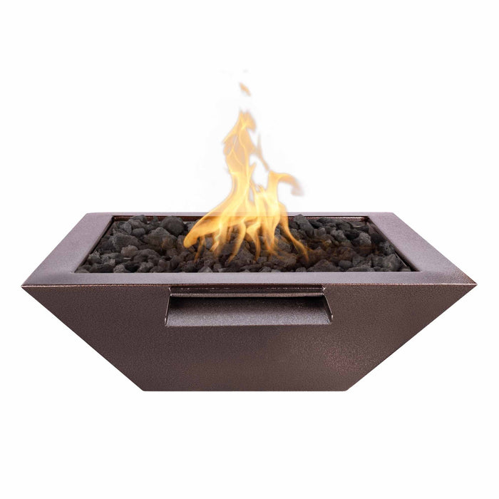 The Outdoor Plus 36" Square Maya Fire & Water Bowl - Powder Coated Metal