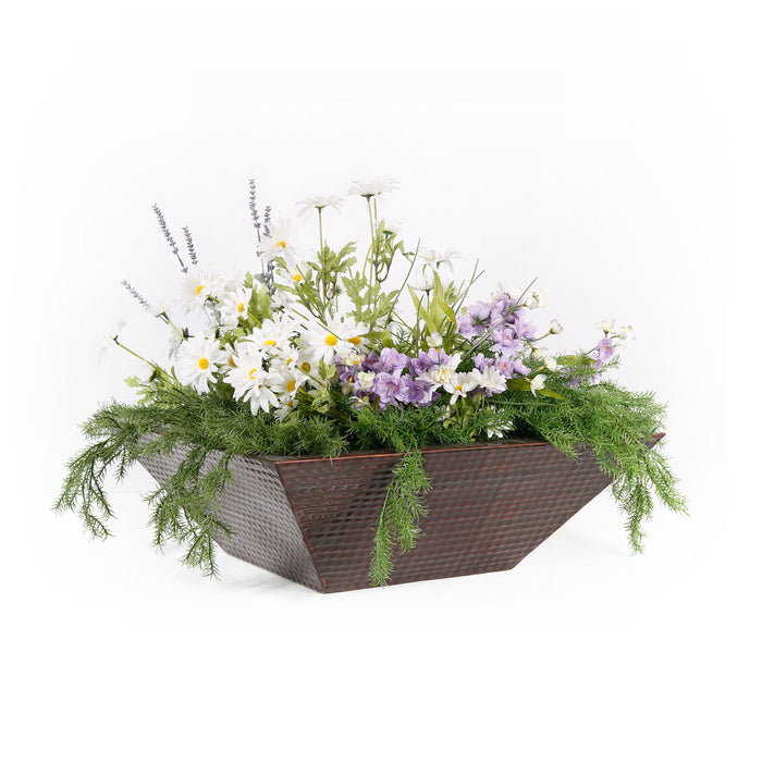 The Outdoor Plus Maya Hammered Copper Planter Bowl