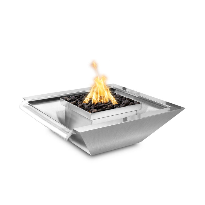 The Outdoor Plus Maya Stainless Steel Fire & Water Bowl - Gravity Spill