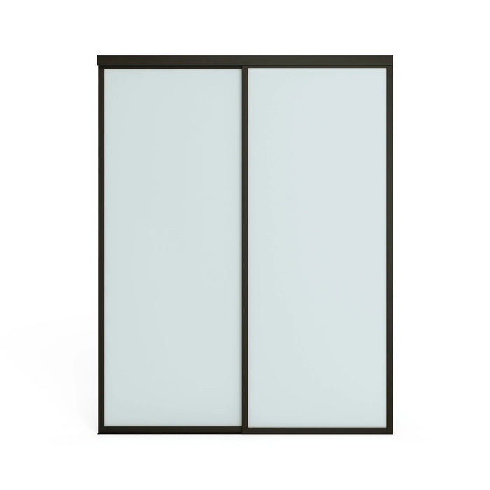 Doors22 90x80 Glass Sliding Closet Door Milky 3 panels