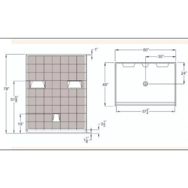 Mobility Bathworks Barrier Free Walk-in Shower 6048