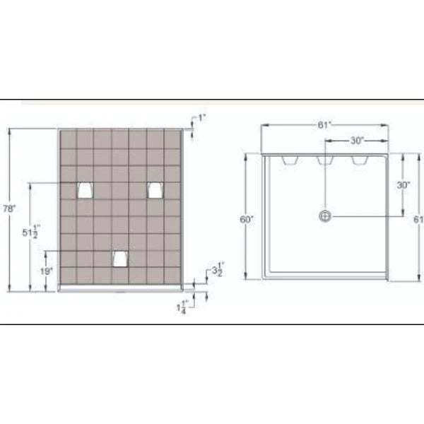 Mobility Bathworks Barrier Free Walk-in Shower 6030