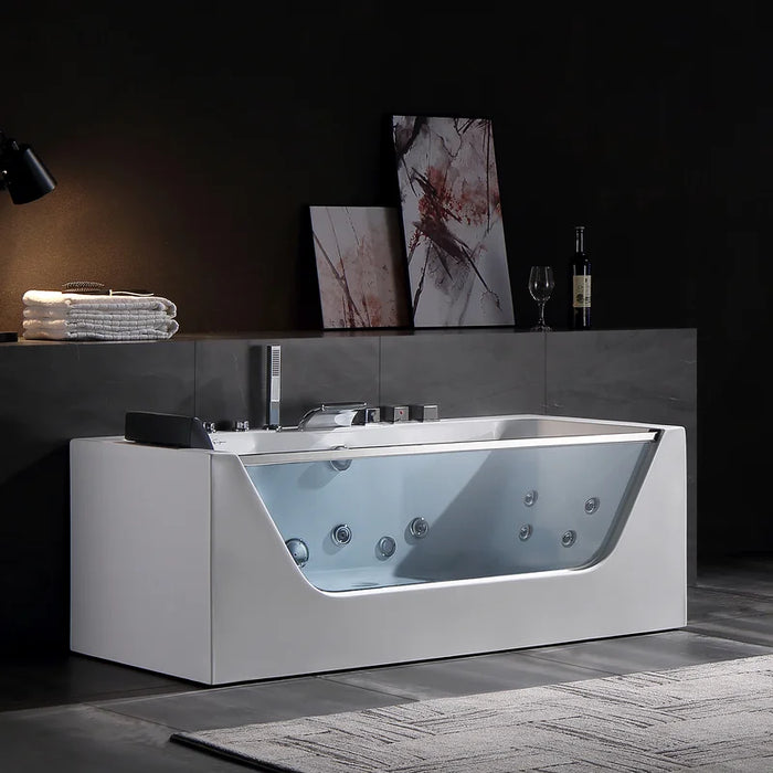 Empava 59 in. Whirlpool Rectangular Bathtub