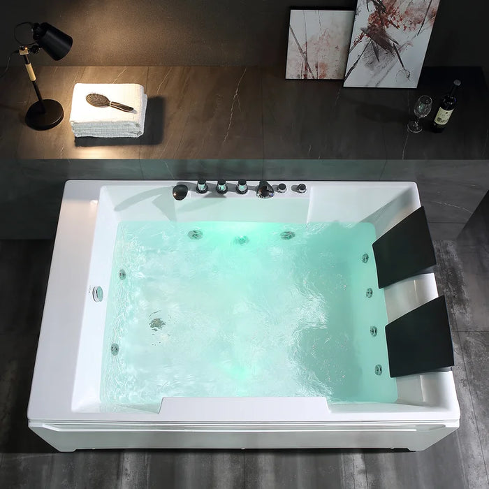 Empava 72 in. Whirlpool Rectangular Bathtub